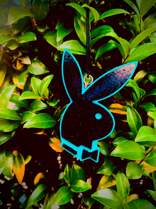 Playboy Bunny--Black & Aqua