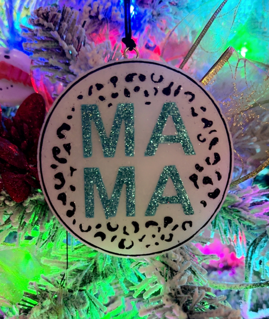 MAMA -- White with Turquoise