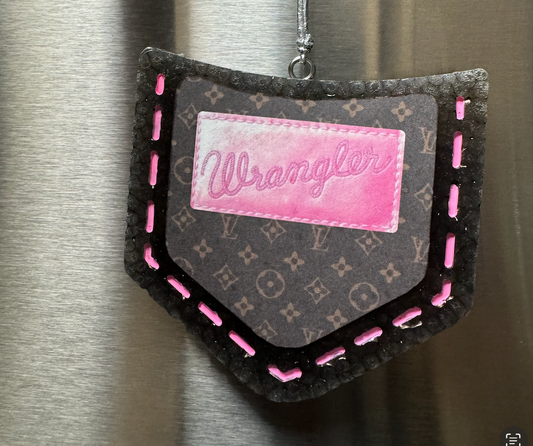 Wrangler Pocket--Brown & Pink